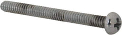 Value Collection - #4-40 UNC, 1-1/4" Length Under Head Phillips Drive Machine Screw - Round Head, Grade J82 Steel, Zinc-Plated Finish, Without Washer - Exact Industrial Supply