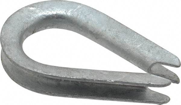 Value Collection - 1/8" Wire Rope Thimble Clip - Steel, Galvanized - Exact Industrial Supply