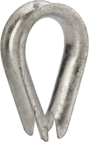 Value Collection - 7/16" Wire Rope Thimble Clip - Steel, Galvanized - Exact Industrial Supply