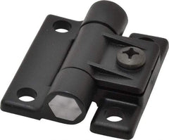 80/20 Inc. - 2-1/2" Long x 2-1/4" Wide x 0.77" Thick, Adjustable Hinge - Black Acetal - Exact Industrial Supply