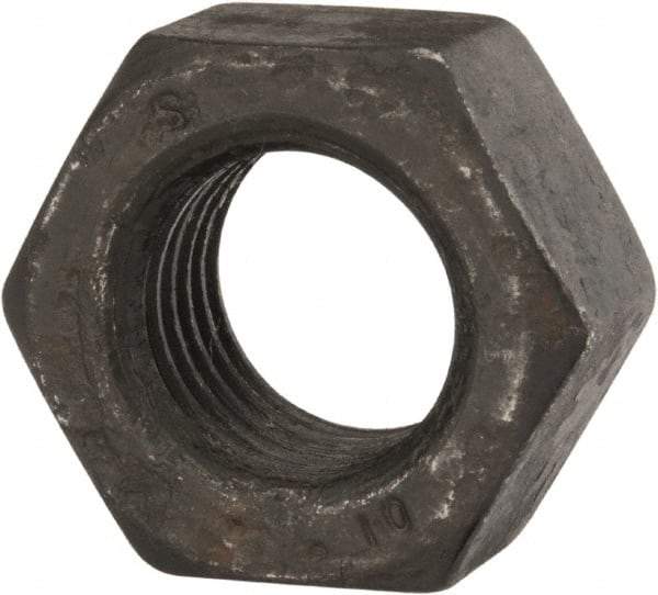 Value Collection - M30x3.50 Steel Right Hand Hex Nut - 46mm Across Flats, 24mm High, Uncoated - Exact Industrial Supply