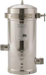 3M Aqua-Pure - 1-1/2 Inch Pipe, MNPT End Connections, 9-3/4 Inch Long Cartridge, 19.5 Inch Long, Cartridge Filter Housing without Cartridge - 4 Cartridges, 32 Max GPM Flow Rate, 125 psi Max Working Pressure, 304 Grade, Commercial Filter Housing - Exact Industrial Supply
