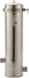 3M Aqua-Pure - 2 Inch Pipe, MNPT End Connections, 9-3/4 Inch Long Cartridge, 39.5 Inch Long, Cartridge Filter Housing without Cartridge - 12 Cartridges, 96 Max GPM Flow Rate, 125 psi Max Working Pressure, 316L Grade, Commercial Filter Housing - Exact Industrial Supply