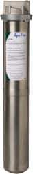 3M Aqua-Pure - 1 Inch Pipe, FNPT End Connections, 9-3/4 Inch Long Cartridge, 22.31 Inch Long, Cartridge Filter Housing without Pressure Relief - 2 Cartridges, 1-20 Max GPM Flow Rate, 300 psi Max Working Pressure, 304 Grade, Two High Housing - Exact Industrial Supply