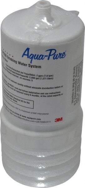 3M Aqua-Pure - 3-1/16" OD, 5µ, Cellulose Fiber 2/Pk. Replacement Cartridge for AP200 - 6-15/16" Long, Reduces Sediments, Tastes, Odors & Chlorine - Exact Industrial Supply
