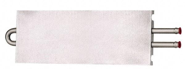 Lytron - 12" Long x 3-1/2" High, Beaded Connection Stainless Steel Tube Cold Plate - 3/8 OD Tube, 2-Pass Fluid Path, Deionized Water or Corrosive Fluids Cooling, 1/2" Thick - Exact Industrial Supply