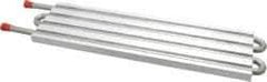 Lytron - 12" Long x 3-1/2" High, Straight Connection Stainless Steel Tube Cold Plate - 3/8 OD Tube, 4-Pass Fluid Path, Deionized Water or Corrosive Fluids Cooling, 1/2" Thick - Exact Industrial Supply