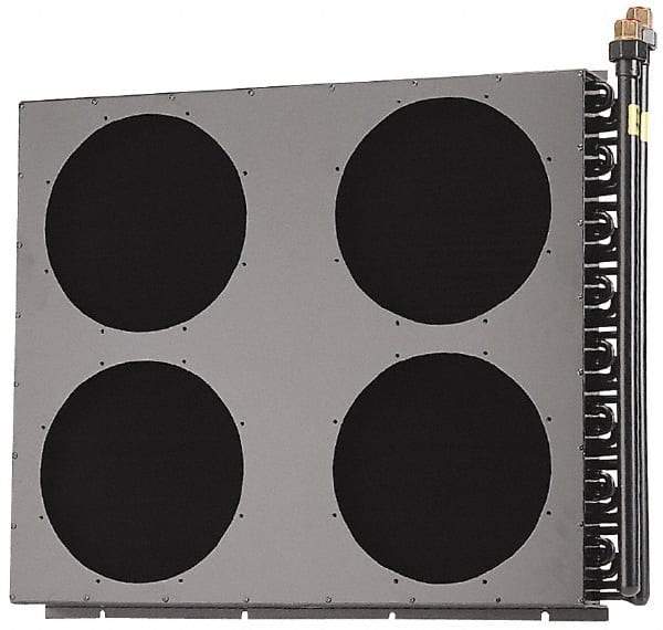 Lytron - 7/8" Tube ID, 4 Fan Mount, Liquid-To-Air Copper Tubed Process Equipment Heat Exchanger - Water Cooler, 22.2" High x 27.5" Wide x 3.5" Deep, 13,035 BTU/Hr, 400°F Max - Exact Industrial Supply