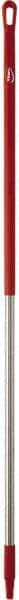 Vikan - 59 x 1-1/4" Aluminum Squeegee Handle - European Threaded Connection, Red - Exact Industrial Supply