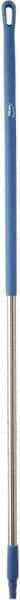 Vikan - 59 x 1-1/4" Aluminum Squeegee Handle - European Threaded Connection, Blue - Exact Industrial Supply
