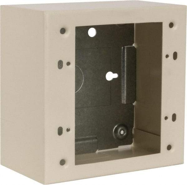 Wiremold - 4-3/4 Inch Long x 4-3/4 Inch Wide x 2-3/4 Inch High, Rectangular Raceway Box - Ivory, For Use with Wiremold 2400 Series Raceways - Exact Industrial Supply