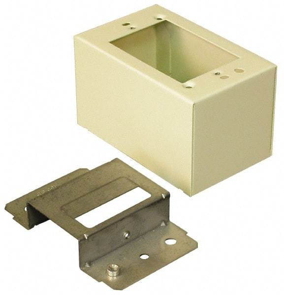 Wiremold - 4-5/8 Inch Long x 2-7/8 Inch Wide x 2-3/4 Inch High, Rectangular Raceway Box - Ivory, For Use with Wiremold 2400 Series Raceways - Exact Industrial Supply