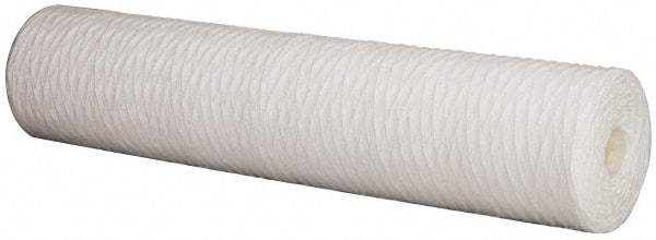 Pentair - 4-1/2" OD, 1µ, Polypropylene String-Wound Cartridge Filter - 20" Long, Reduces Sediments - Exact Industrial Supply