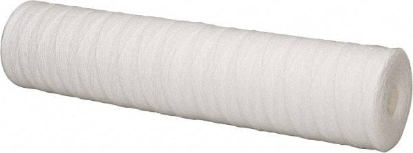 Pentair - 4-1/2" OD, 5µ, Polypropylene String-Wound Cartridge Filter - 20" Long, Reduces Sediments - Exact Industrial Supply