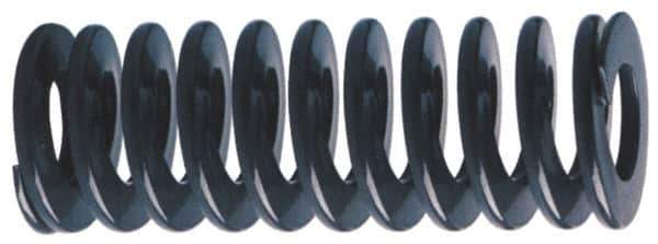 Associated Spring Raymond - 1" Hole Diam, 1/2" Rod Diam, 12" Free Length, Gold Die Spring - 432 Lb Max Deflection, 3.6" Max Deflection, Heavy Duty, Chromium Alloy Steel - Exact Industrial Supply