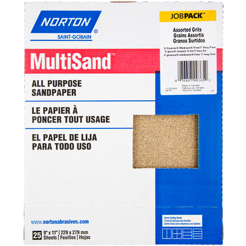 11″ × 9″ Multisand A211/A213/A212 Paper Sheet Aluminum Oxide - Exact Industrial Supply