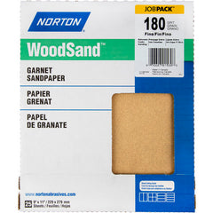11″ × 9″ Woodsand A511 Paper Sheet 180 Grit Fine Garnet - Exact Industrial Supply