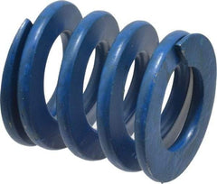 Associated Spring Raymond - 1" Hole Diam, 1/2" Rod Diam, 1" Free Length, Blue Die Spring - 275 Lb Max Deflection, 0.5" Max Deflection, Medium Duty, Chromium Alloy Steel - Exact Industrial Supply
