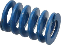 Associated Spring Raymond - 1" Hole Diam, 1/2" Rod Diam, 1-1/2" Free Length, Blue Die Spring - 262.5 Lb Max Deflection, 0.75" Max Deflection, Medium Duty, Chromium Alloy Steel - Exact Industrial Supply