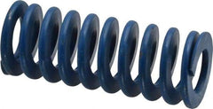 Associated Spring Raymond - 1" Hole Diam, 1/2" Rod Diam, 2-1/2" Free Length, Blue Die Spring - 250 Lb Max Deflection, 1.25" Max Deflection, Medium Duty, Chromium Alloy Steel - Exact Industrial Supply