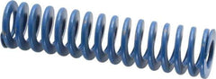 Associated Spring Raymond - 1" Hole Diam, 1/2" Rod Diam, 4" Free Length, Blue Die Spring - 240 Lb Max Deflection, 2" Max Deflection, Medium Duty, Chromium Alloy Steel - Exact Industrial Supply
