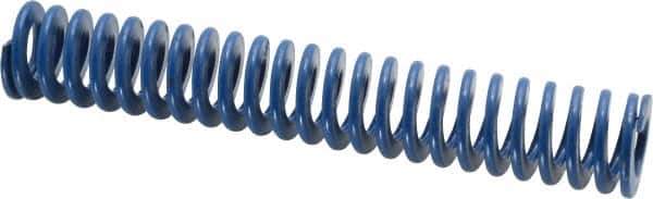 Associated Spring Raymond - 1" Hole Diam, 1/2" Rod Diam, 6" Free Length, Blue Die Spring - 240 Lb Max Deflection, 3" Max Deflection, Medium Duty, Chromium Alloy Steel - Exact Industrial Supply
