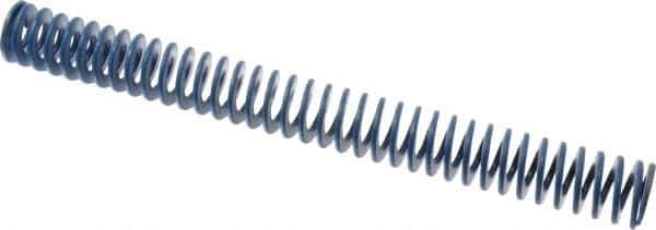 Associated Spring Raymond - 1-1/4" Hole Diam, 5/8" Rod Diam, 12" Free Length, Blue Die Spring - 360 Lb Max Deflection, 6" Max Deflection, Medium Duty, Chromium Alloy Steel - Exact Industrial Supply