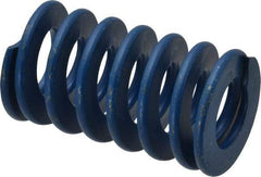 Associated Spring Raymond - 1-1/2" Hole Diam, 3/4" Rod Diam, 2-1/2" Free Length, Blue Die Spring - 562.5 Lb Max Deflection, 1.25" Max Deflection, Medium Duty, Chromium Alloy Steel - Exact Industrial Supply