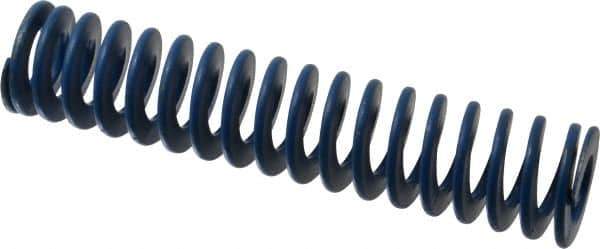 Associated Spring Raymond - 1-1/2" Hole Diam, 3/4" Rod Diam, 7" Free Length, Blue Die Spring - 507.5 Lb Max Deflection, 3.5" Max Deflection, Medium Duty, Chromium Alloy Steel - Exact Industrial Supply