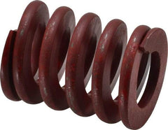 Associated Spring Raymond - 1" Hole Diam, 1/2" Rod Diam, 1-1/4" Free Length, Red Die Spring - 288.6 Lb Max Deflection, 0.46" Max Deflection, Medium Heavy Duty, Chromium Alloy Steel - Exact Industrial Supply