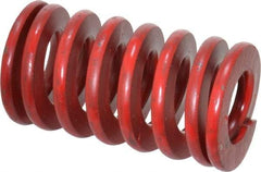 Associated Spring Raymond - 1" Hole Diam, 1/2" Rod Diam, 1-3/4" Free Length, Red Die Spring - 284.9 Lb Max Deflection, 0.65" Max Deflection, Medium Heavy Duty, Chromium Alloy Steel - Exact Industrial Supply