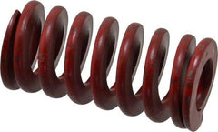 Associated Spring Raymond - 1" Hole Diam, 1/2" Rod Diam, 2" Free Length, Red Die Spring - 296 Lb Max Deflection, 0.74" Max Deflection, Medium Heavy Duty, Chromium Alloy Steel - Exact Industrial Supply