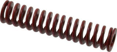 Associated Spring Raymond - 1" Hole Diam, 1/2" Rod Diam, 4-1/2" Free Length, Red Die Spring - 283.1 Lb Max Deflection, 1.67" Max Deflection, Medium Heavy Duty, Chromium Alloy Steel - Exact Industrial Supply