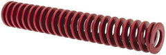 Associated Spring Raymond - 1" Hole Diam, 1/2" Rod Diam, 6" Free Length, Red Die Spring - 266.4 Lb Max Deflection, 2.22" Max Deflection, Medium Heavy Duty, Chromium Alloy Steel - Exact Industrial Supply
