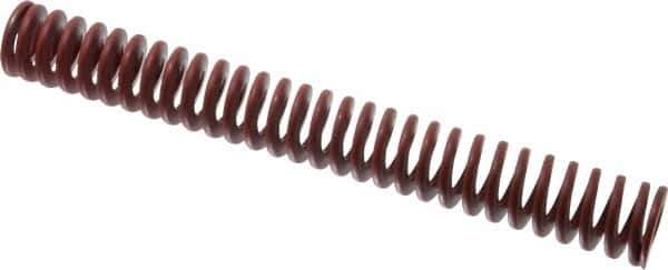 Associated Spring Raymond - 1" Hole Diam, 1/2" Rod Diam, 8" Free Length, Red Die Spring - 260.5 Lb Max Deflection, 2.96" Max Deflection, Medium Heavy Duty, Chromium Alloy Steel - Exact Industrial Supply