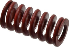 Associated Spring Raymond - 1-1/2" Hole Diam, 3/4" Rod Diam, 3" Free Length, Red Die Spring - 692.6 Lb Max Deflection, 1.11" Max Deflection, Medium Heavy Duty, Chromium Alloy Steel - Exact Industrial Supply