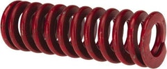 Associated Spring Raymond - 1-1/2" Hole Diam, 3/4" Rod Diam, 4-1/2" Free Length, Red Die Spring - 719.3 Lb Max Deflection, 1.67" Max Deflection, Medium Heavy Duty, Chromium Alloy Steel - Exact Industrial Supply
