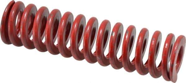 Associated Spring Raymond - 1-1/2" Hole Diam, 3/4" Rod Diam, 6" Free Length, Red Die Spring - 674.9 Lb Max Deflection, 2.22" Max Deflection, Medium Heavy Duty, Chromium Alloy Steel - Exact Industrial Supply