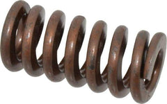 Associated Spring Raymond - 1" Hole Diam, 1/2" Rod Diam, 2" Free Length, Gold Die Spring - 540 Lb Max Deflection, 0.6" Max Deflection, Heavy Duty, Chromium Alloy Steel - Exact Industrial Supply