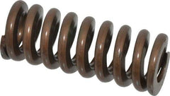 Associated Spring Raymond - 1" Hole Diam, 1/2" Rod Diam, 2-1/2" Free Length, Gold Die Spring - 510 Lb Max Deflection, 0.75" Max Deflection, Heavy Duty, Chromium Alloy Steel - Exact Industrial Supply