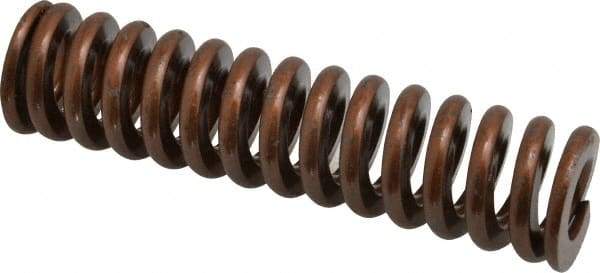 Associated Spring Raymond - 1" Hole Diam, 1/2" Rod Diam, 4" Free Length, Gold Die Spring - 480 Lb Max Deflection, 1.2" Max Deflection, Heavy Duty, Chromium Alloy Steel - Exact Industrial Supply