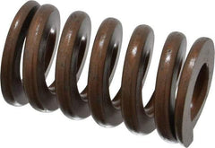 Associated Spring Raymond - 1-1/2" Hole Diam, 3/4" Rod Diam, 2-1/2" Free Length, Gold Die Spring - 1162.5 Lb Max Deflection, 0.75" Max Deflection, Heavy Duty, Chromium Alloy Steel - Exact Industrial Supply