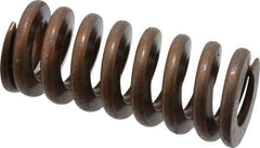 Associated Spring Raymond - 1-1/2" Hole Diam, 3/4" Rod Diam, 3-1/2" Free Length, Gold Die Spring - 1117.2 Lb Max Deflection, 1.05" Max Deflection, Heavy Duty, Chromium Alloy Steel - Exact Industrial Supply