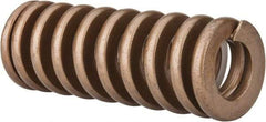 Associated Spring Raymond - 1-1/2" Hole Diam, 3/4" Rod Diam, 4" Free Length, Gold Die Spring - 1094.4 Lb Max Deflection, 1.2" Max Deflection, Heavy Duty, Chromium Alloy Steel - Exact Industrial Supply