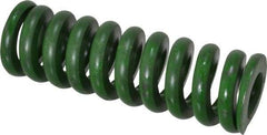 Associated Spring Raymond - 1" Hole Diam, 1/2" Rod Diam, 3" Free Length, Green Die Spring - 552 Lb Max Deflection, 0.75" Max Deflection, Extra Heavy Duty, Chromium Alloy Steel - Exact Industrial Supply