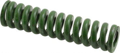 Associated Spring Raymond - 1" Hole Diam, 1/2" Rod Diam, 4" Free Length, Green Die Spring - 552 Lb Max Deflection, 1" Max Deflection, Extra Heavy Duty, Chromium Alloy Steel - Exact Industrial Supply