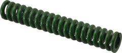 Associated Spring Raymond - 1" Hole Diam, 1/2" Rod Diam, 6" Free Length, Green Die Spring - 540 Lb Max Deflection, 1.5" Max Deflection, Extra Heavy Duty, Chromium Alloy Steel - Exact Industrial Supply