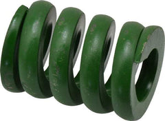 Associated Spring Raymond - 1-1/2" Hole Diam, 3/4" Rod Diam, 2" Free Length, Green Die Spring - 1880 Lb Max Deflection, 0.5" Max Deflection, Extra Heavy Duty, Chromium Alloy Steel - Exact Industrial Supply