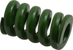 Associated Spring Raymond - 1-1/2" Hole Diam, 3/4" Rod Diam, 2-1/2" Free Length, Green Die Spring - 1840 Lb Max Deflection, 0.63" Max Deflection, Extra Heavy Duty, Chromium Alloy Steel - Exact Industrial Supply