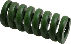 Associated Spring Raymond - 1-1/2" Hole Diam, 3/4" Rod Diam, 3-1/2" Free Length, Green Die Spring - 1715 Lb Max Deflection, 0.88" Max Deflection, Extra Heavy Duty, Chromium Alloy Steel - Exact Industrial Supply